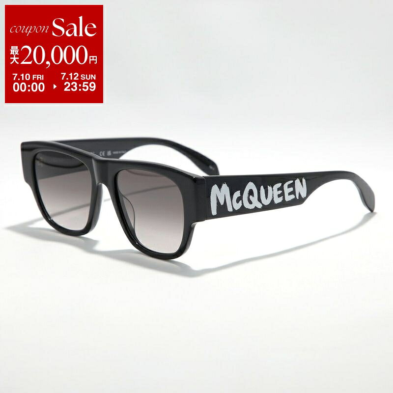 ALEXANDER MCQUEEN アレキサンダー・マックイーン サングラス AM0328S レディース ウェリントン セルフレーム アイウェア ロゴ カラー2色