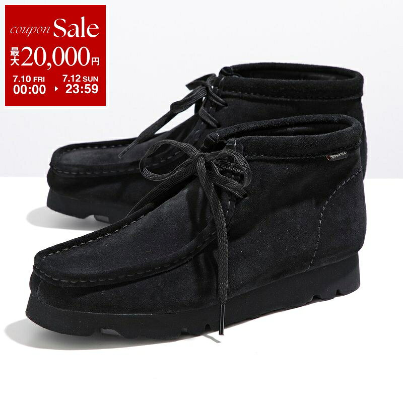 Clarks クラークス モカシン 26179260 WallabeeBT GTX ワラビーブーツ ゴアテックス レディース Vibram ビブラムソール GORE-TEX スウェード 靴 Black