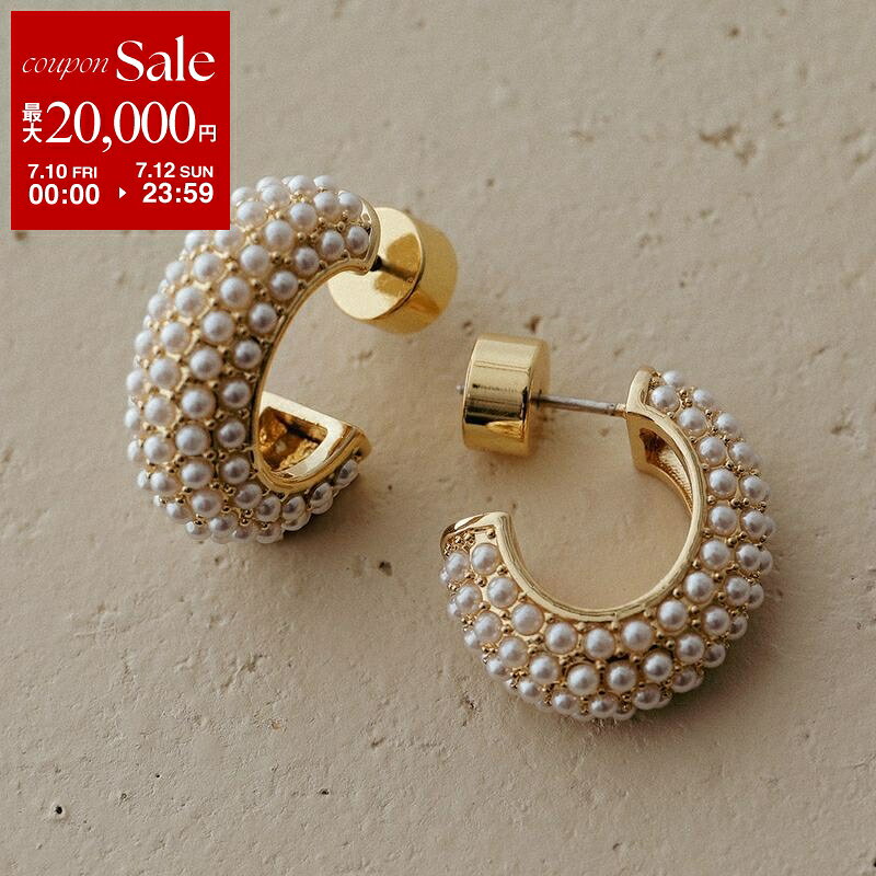 Kenneth Jay Lane ケネス ジェイ レーン ピアス 9262EGP レディース パール フープピアス アクセサリー ゴールド