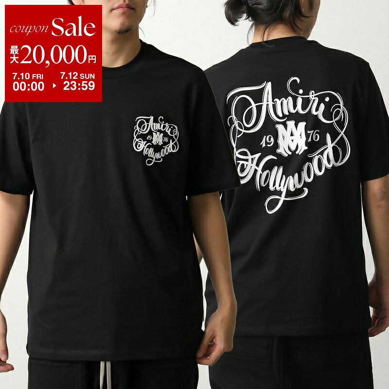 AMIRI アミリ Tシャツ HOLLYWOOD TEE AMTOJR1009 メンズ 半袖 カットソー ロゴ クルーネック コットン 001/BLACK