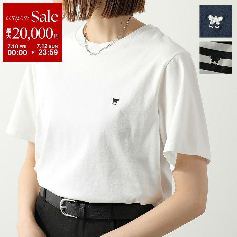  WEEKEND MAX MARA ウィークエンド マックスマーラ Tシャツ VENACO ヴェナコ レディース 半袖 カットソー コットン クルーネック バタフライ 刺繍 カラー3色