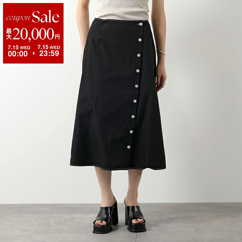OperaSPORT オペラスポーツ ラップ スカート WILLOW ウィロー SKIRT S36ED17 レディース ミディ丈 Aライン アイコンロゴ刺繍 BLACK