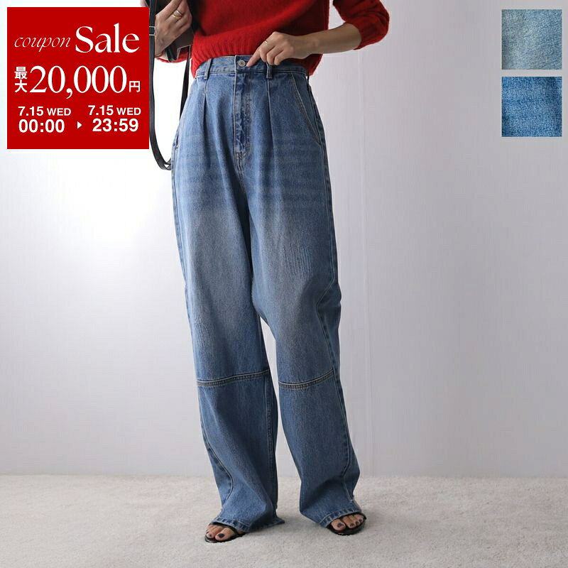 YENN イエン デニムパンツ HIGH RISE TUCK WIDE PANTS Y222-31010 Y253-31101 レディース ハイライズ タック オーバーサイズ ジーンズ ジーパン ワイド デニム カラー2色