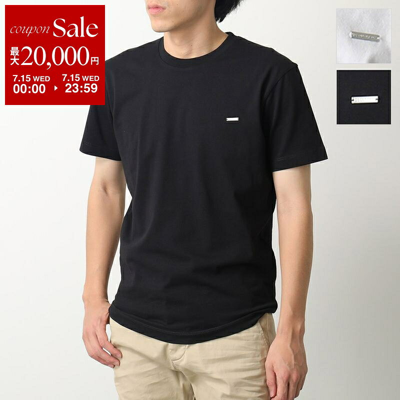 DSQUARED2 ディースクエアード 半袖 Tシャツ Cool Fit T-Shirt S74GD1253 D20020 メンズ クルーネック カットソー メタルロゴ コットン カラー2色
