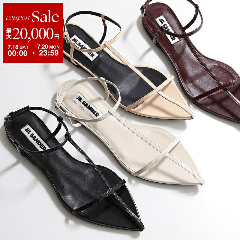 JIL SANDER ジルサンダー フラットサンダル J15WP0081 P6521 TRIPON レディース ポインテッドトゥ ストラップ ケージサンダル レザー 靴 カラー4色