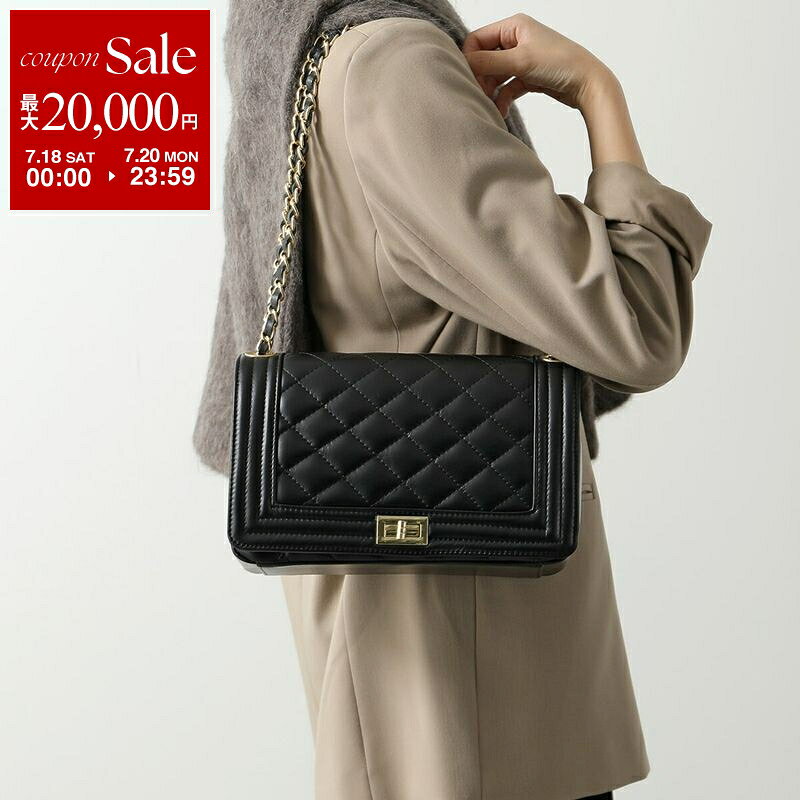 andrea cardone アンドレアカルドネ ショルダーバッグ Matalasse large 2024 レディース マトラッセ チェーン ハンドバッグ Black