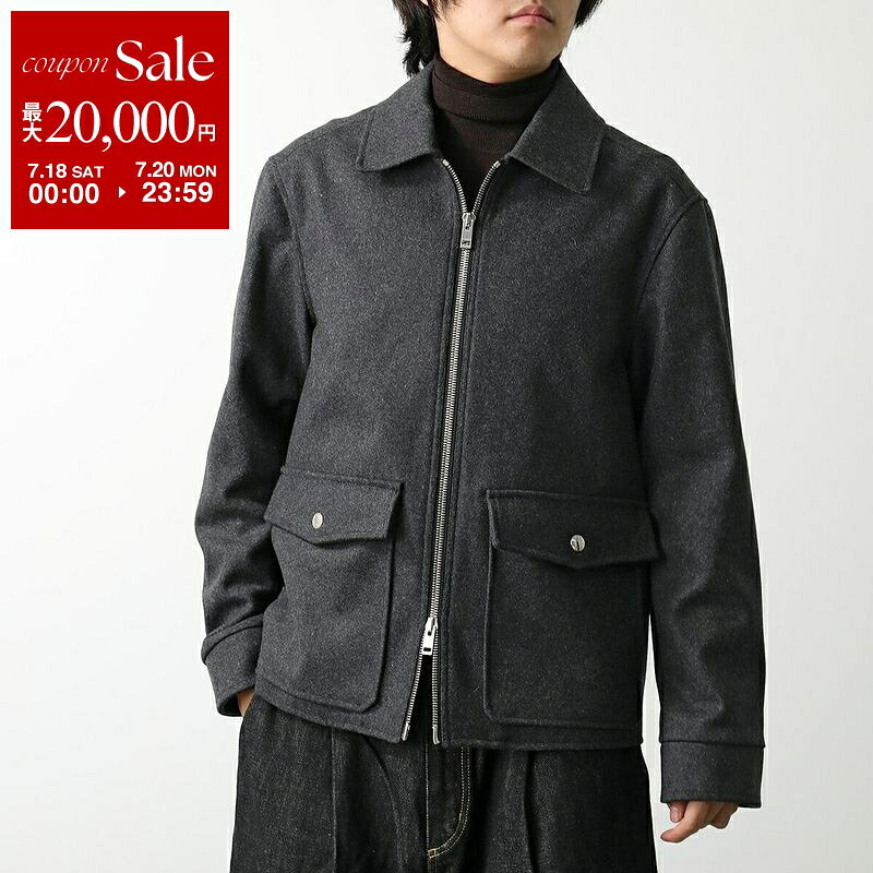  MACKINTOSH マッキントッシュ ジャケット SHAFTSBURY BOMBER MO8894-MOP6184 メンズ ウール ロゴ ダブルジップ チャコールグレー