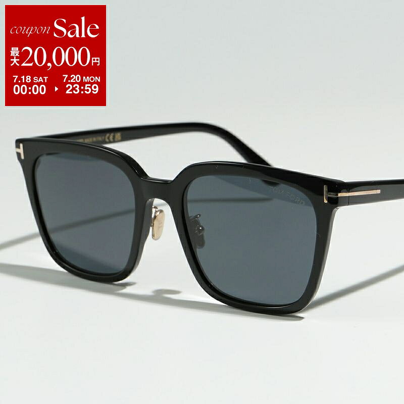 TOM FORD トムフォード サングラス TF1132-K FT1132-K メンズ ウェリントン型 スクエア型 Tロゴ フルリム ビッグフレーム セルフレーム アイウェア アジアンフィット 01A