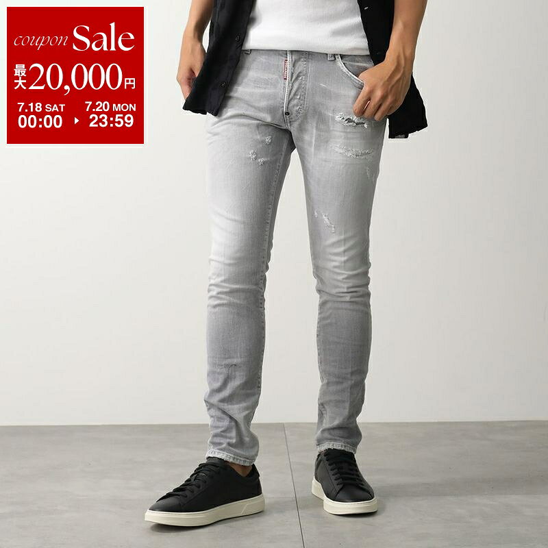 DSQUARED2 ディースクエアード ジーンズ Skater Jeans スケーター S74LB1754 S30260 メンズ デニムパンツ スリム ダメージ加工 852