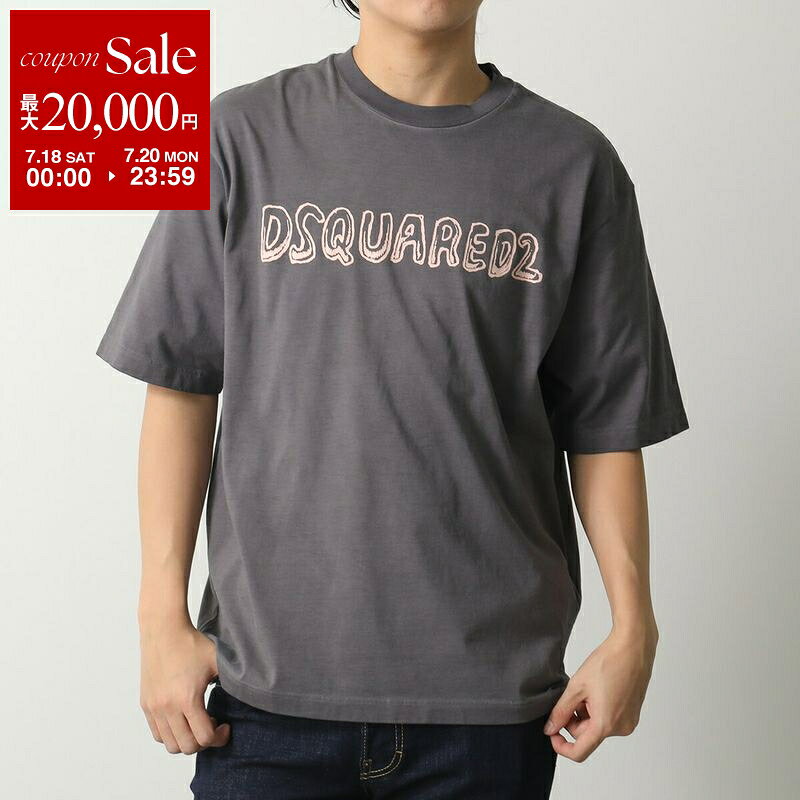 DSQUARED2 ディースクエアード Tシャツ S71GD1554 D20035 メンズ 半袖 カットソー クルーネック ロゴT