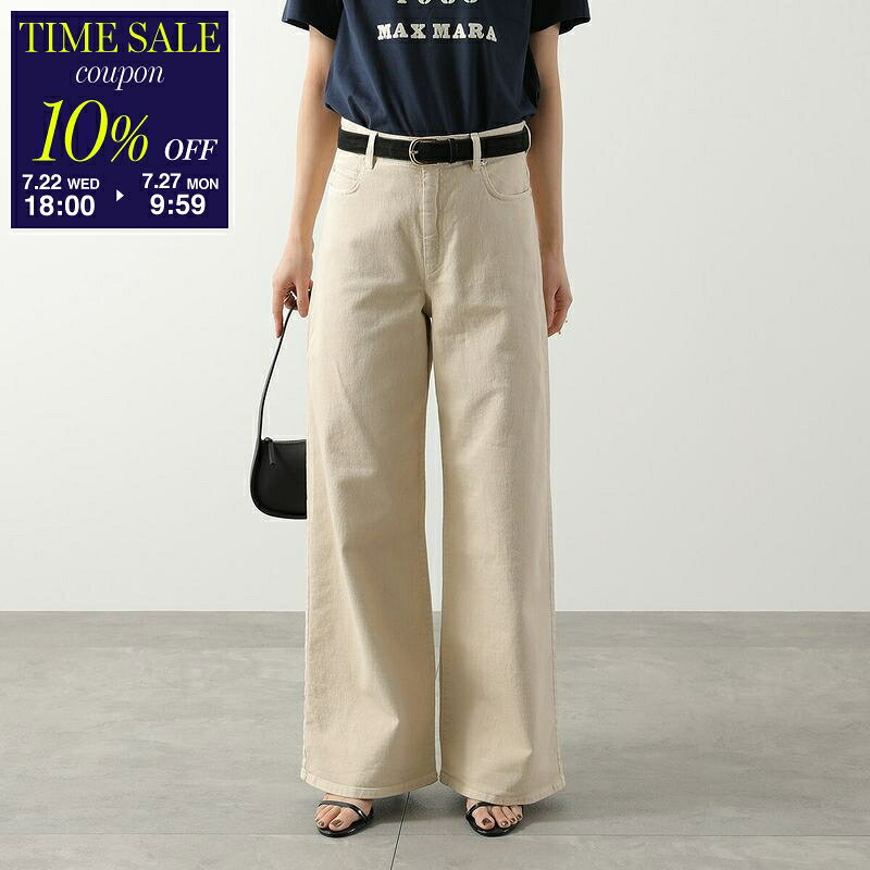 WEEKEND MAX MARA ウィークエンド マックスマーラ パンツ MEDINA メディーナ レディース コットン ドリル ワイドレッグ ストレッチ 012