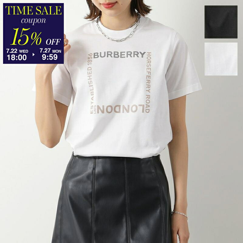 BURBERRY バーバリー 半袖 Tシャツ MARGOT マーゴット 8056048 8064473 レディース コットン ロゴ ロゴT クルーネック カラー2色