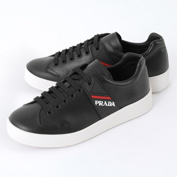 PRADA LINEA ROSSA プラダ スポーツライン 4E3197 6DT F0967 レザー ローカット スニーカー シューズ カラーNERO+BIANCO メンズ