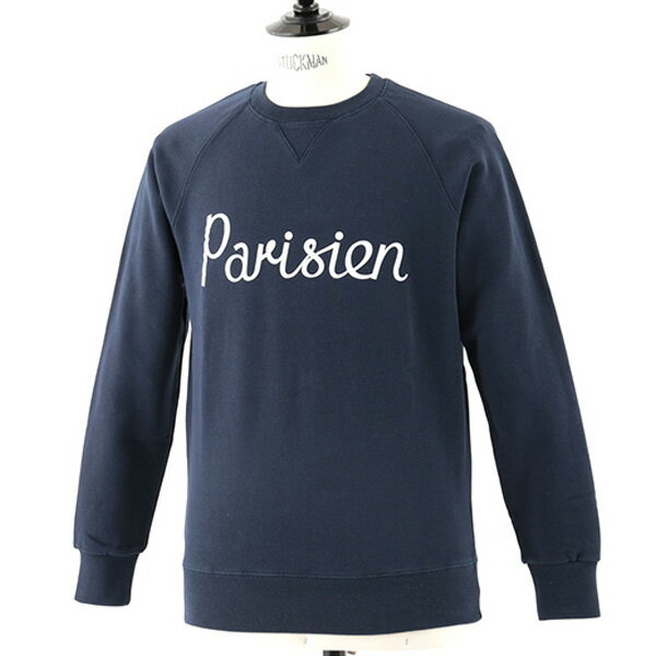 【ポイント10倍対象！7/19 20:00〜7/22 9:59】MAISON KITSUNE メゾンキツネ 03949 AM00301AT1503 PARISIENNE 長袖Tシャツ ロンT ロング スウェット トレーナー カットソー カラーNAVY メンズ