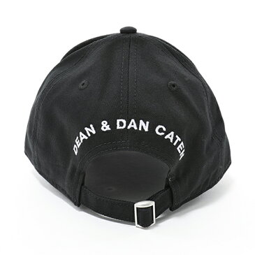 【エントリーでポイント10倍! 1/24 20:00〜1/28 1:59迄】DSQUARED2 ディースクエアード D2 BCM0028 05C00001 M063 立体刺繍 ベースボールキャップ 帽子 ダメージ加工 カラーNERO-BIANCO メンズ