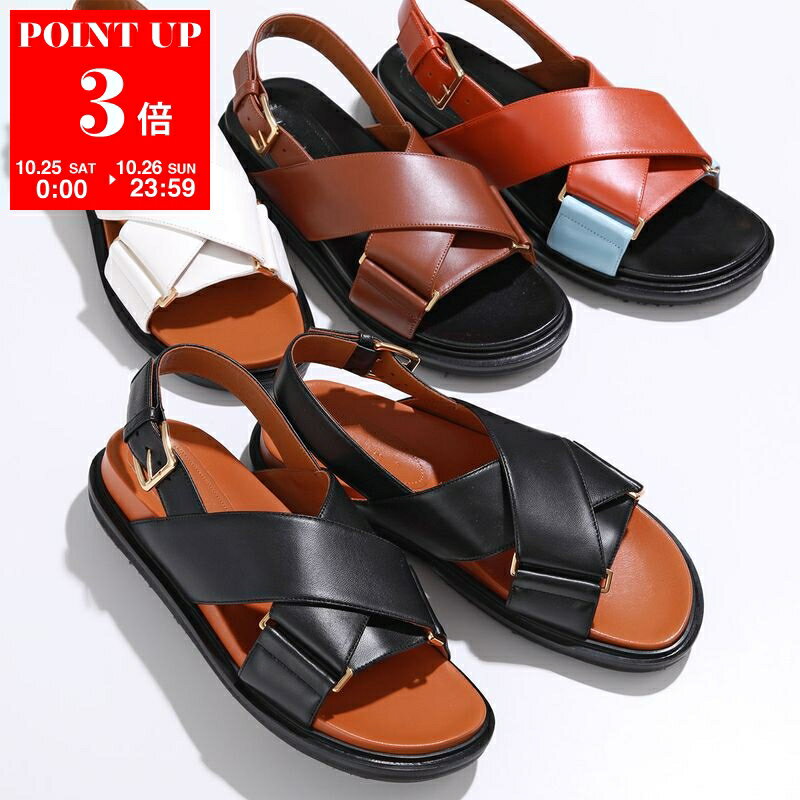 【美品】MARNIサンダル　39サイズ MARNI(マルニ)のクロスレザーサンダル通販 | 集英社HAPPY PLUS STORE