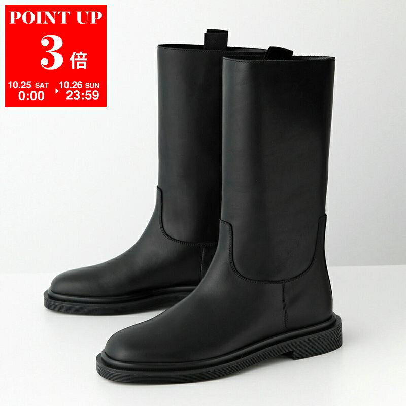 THE ROW ザ・ロウ ミドルブーツ RANGER TUBO F1427 RC222 レディース レザー ローヒール タブ ラウンドトゥ シューズ 靴 BLKのサムネイル