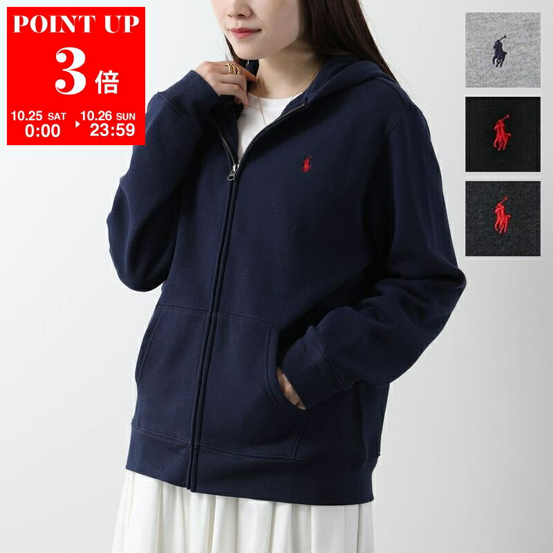 Polo Ralph Lauren KIDS ポロラルフローレン キッズ パーカー 323547626 レディース ガールズ ジップアップ フーディ 裏起毛 長袖 ポニー 刺繍 カラー4色