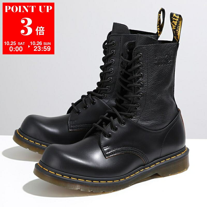 MM6 × Dr.Martens エムエムシックス メゾンマルジェラ ドクターマーチン コラボ レザーブーツ 1490 TWIST ツイスト SH3WU0009 P8030 メンズ レザー ロゴ シューズ 靴 H6851 SH3WU0009P8030H6851