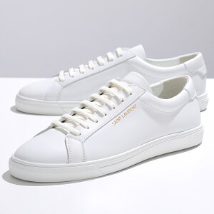 SAINT LAURENT サンローラン 606833 0M500 ANDY SNEAKERS アンディ スニーカー レザー 靴 ローカット 9030/BLANC-OPTIQUE メンズ