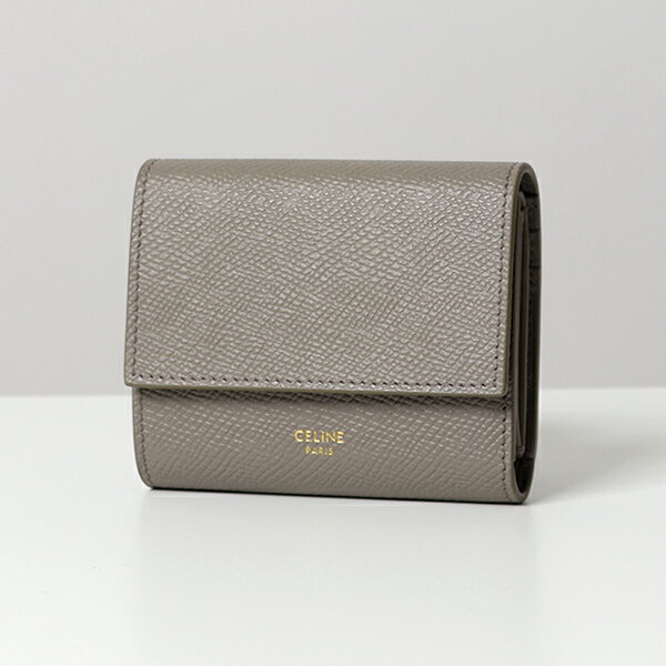 CELINE セリーヌ 10B573BEL.10BL Small Trifold Wallet レザー 三つ折り財布 ミニ財布 豆財布 Pebble レディースのサムネイル