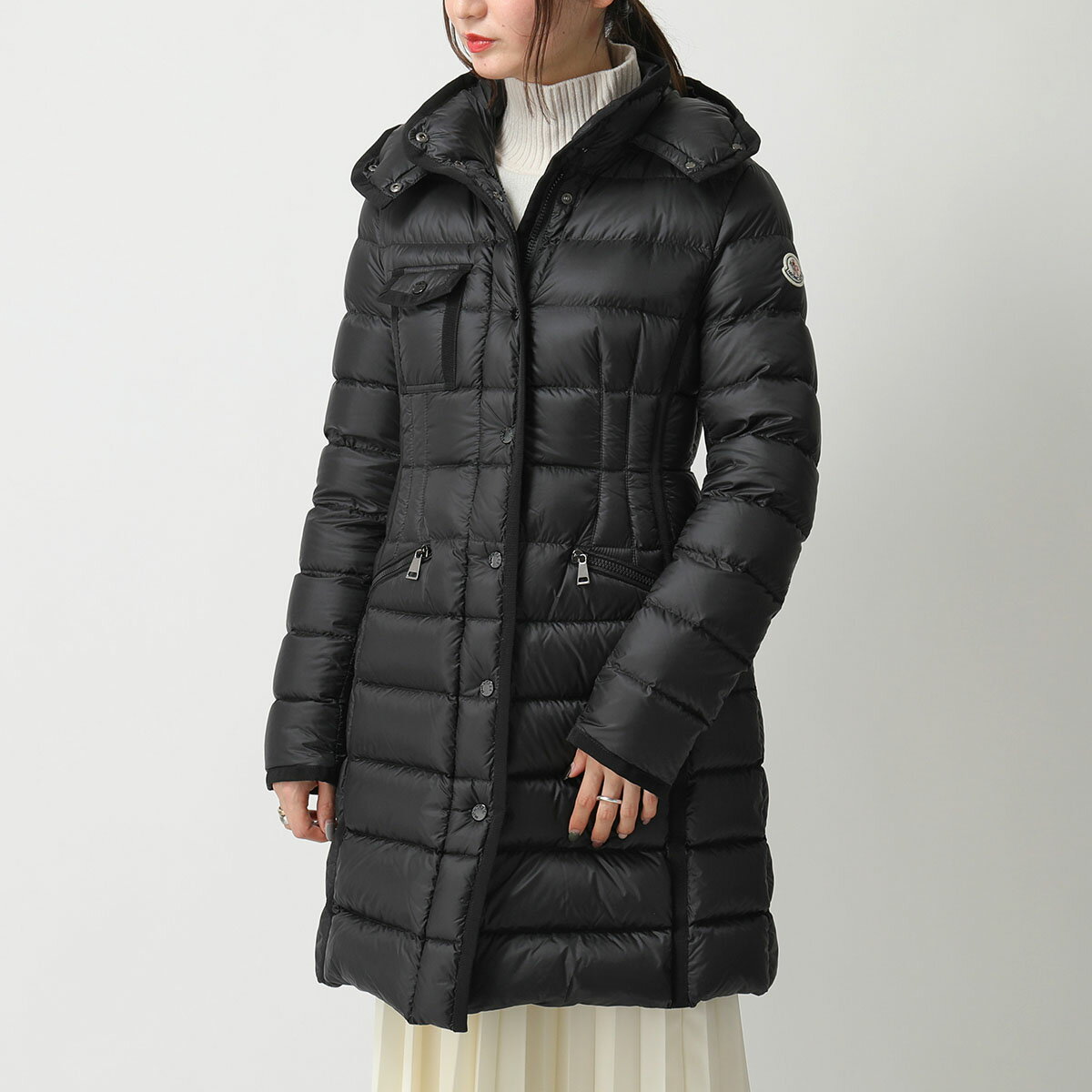 MONCLER モンクレール 1C51100 53048 HERMINE エルミンヌ ダウンコート ダウンジャケット Aライン フード付き 999 レディースのサムネイル