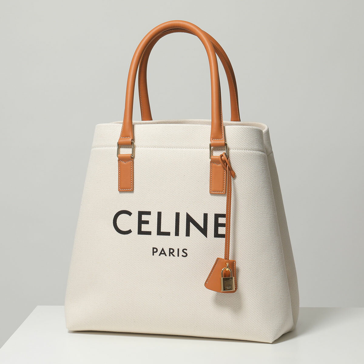 CELINE セリーヌ 192162BNZ.02NT New Horizontal ニュー ホリゾンタル キャンバス×レザー トートバッグ Natural/Tan 鞄 レディースのサムネイル
