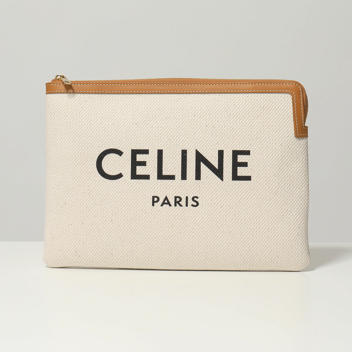 CELINE セリーヌ 10D672BVZ.02VG Small Pouch スモール ポーチ バッグ クラッチバッグ Natural 鞄 レディースのサムネイル