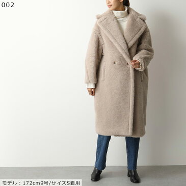 【エントリーでポイント最大13倍！25日18時〜23時59まで】MAX MARA マックスマーラ TEDGIRL アンゴラ ウール ダブルブレスト オーバーコート ラップコート 002 ベージュ レディース