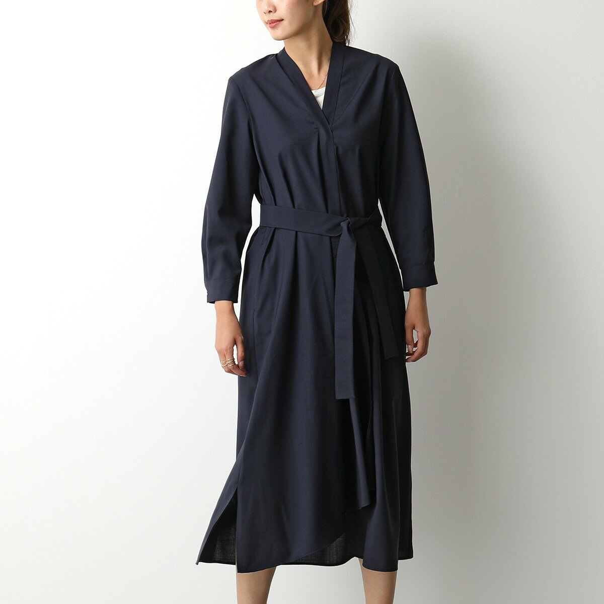 MAX MARA WEEKEND マックスマーラ ウィークエンド FUMATO ワンピース 長袖 ウール ウエストリボン 003 レディースのサムネイル