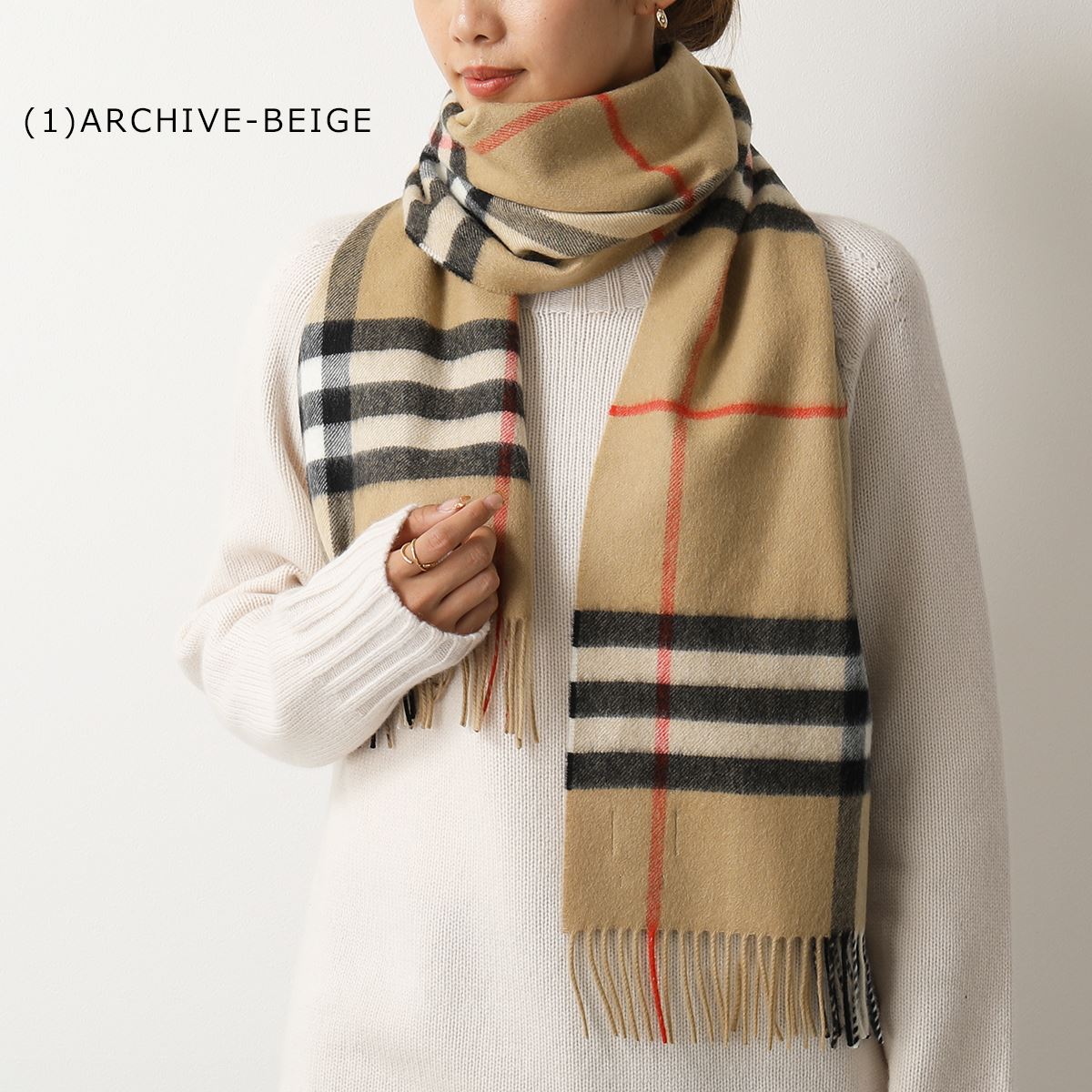 BURBERRYバーバリーGIANTCHECKCASHMERESCARFGIANTICONカラー11色カシミヤマフラーフリンジストールバーバリーチェックレディース