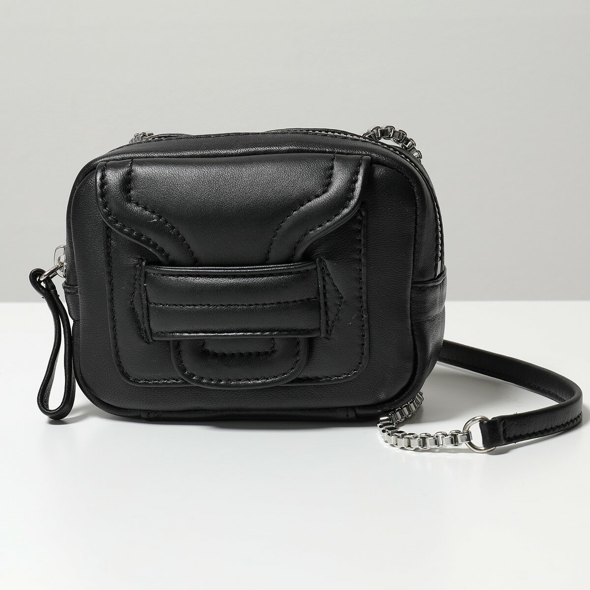 PIERRE HARDY ピエールアルディ UW01 ALP PAD NA アルファパッド ナノ ウォレットバッグ ショルダーバッグ ポシェット レザー 鞄 BLACK レディースのサムネイル