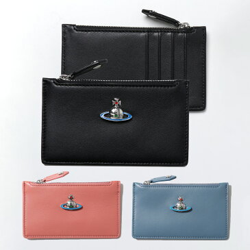 VivienneWestwood ヴィヴィアンウエストウッド 51110039 40564 EMMA エマ ジップカードケース コインケース レザー 小銭入れ フラグメントケース N411/BLACK メンズ