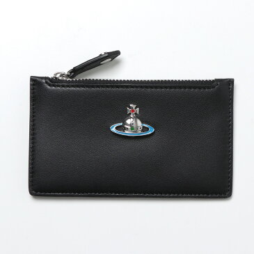 VivienneWestwood ヴィヴィアンウエストウッド 51110039 40564 EMMA エマ ジップカードケース コインケース レザー 小銭入れ フラグメントケース N411/BLACK メンズ