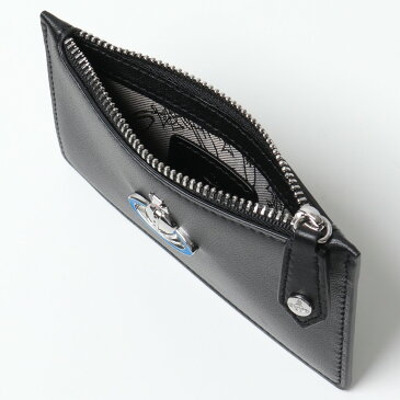 VivienneWestwood ヴィヴィアンウエストウッド 51110039 40564 EMMA エマ ジップカードケース コインケース レザー 小銭入れ フラグメントケース N411/BLACK メンズ