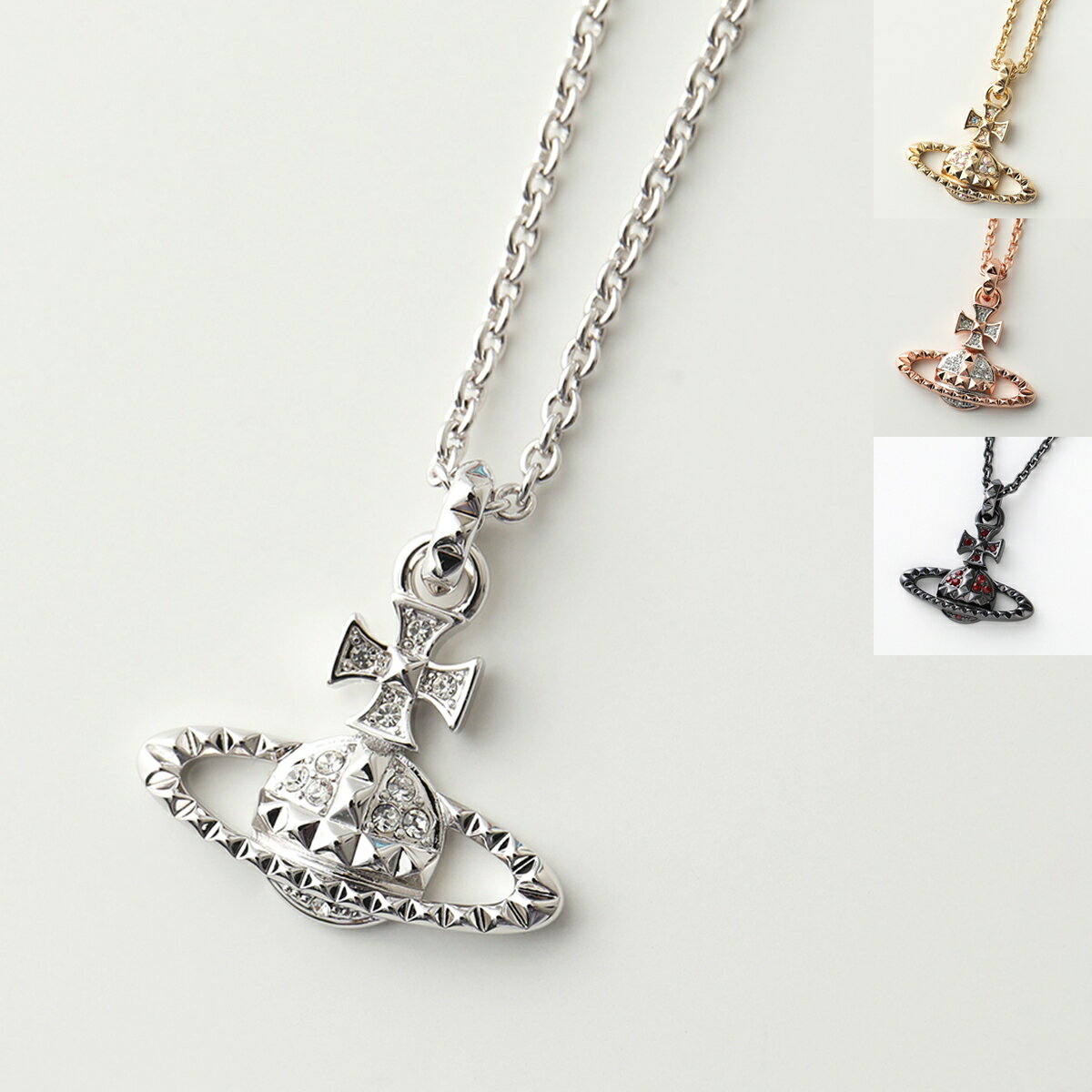 ヴィヴィアンウエストウッド ネックレス（レディース） VivienneWestwood ヴィヴィアンウエストウッド ネックレス MAYFAIR BAS RELIEF PENDANT 63020052 レディース クリスタル装飾 スタッズ オーブ カラー3色