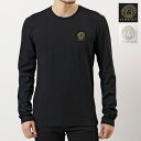 VERSACE ヴェルサーチ AUU01007 1A10011 アンダーウェア クルーネック 長袖 Tシャツ ロンT ロゴT メドゥーサ カットソー ストレッチ メンズ カラー2色【po_fifth】