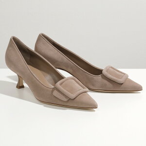 MANOLO BLAHNIK マノロブラニク 219 0173 MAYSALEPUMP 50 SUEDE スウェード バックル パンプス 靴 250/DNUD レディース