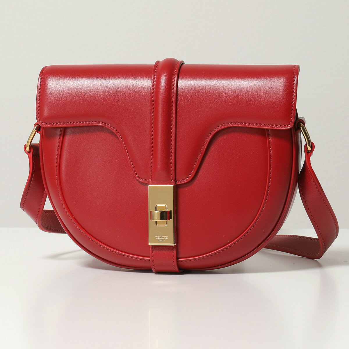 CELINE セリーヌ 188013BEY.27ED Small Besace スモール ブザス 16(セーズ)バッグ レザー ショルダーバッグ ポシェット Red 鞄 レディースのサムネイル