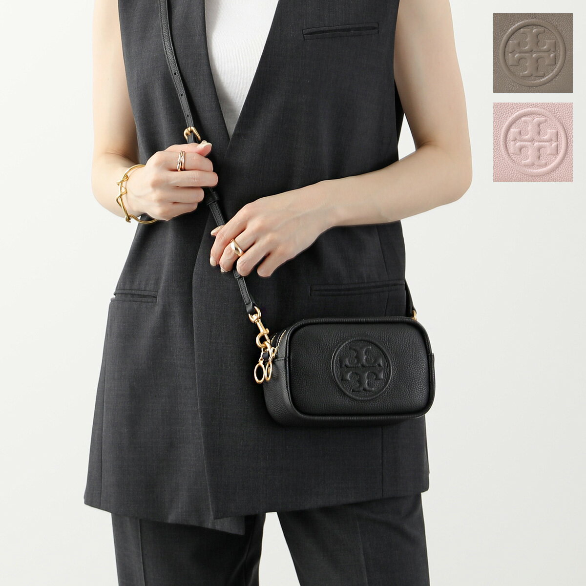 TORY BURCH トリーバーチ ショルダーバッグ PERRY BOMBE MINI BAG ペリー ボンベ ミニバッグ 55691 レディース レザー ポシェット アイコン 鞄 カラー3色のサムネイル