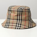 BURBERRY バーバリー バケットハット 8026927 8021508 メンズ ヴィンテージチェック テクニカルコットン 帽子 A7026/ARCHIVE-BEIGE