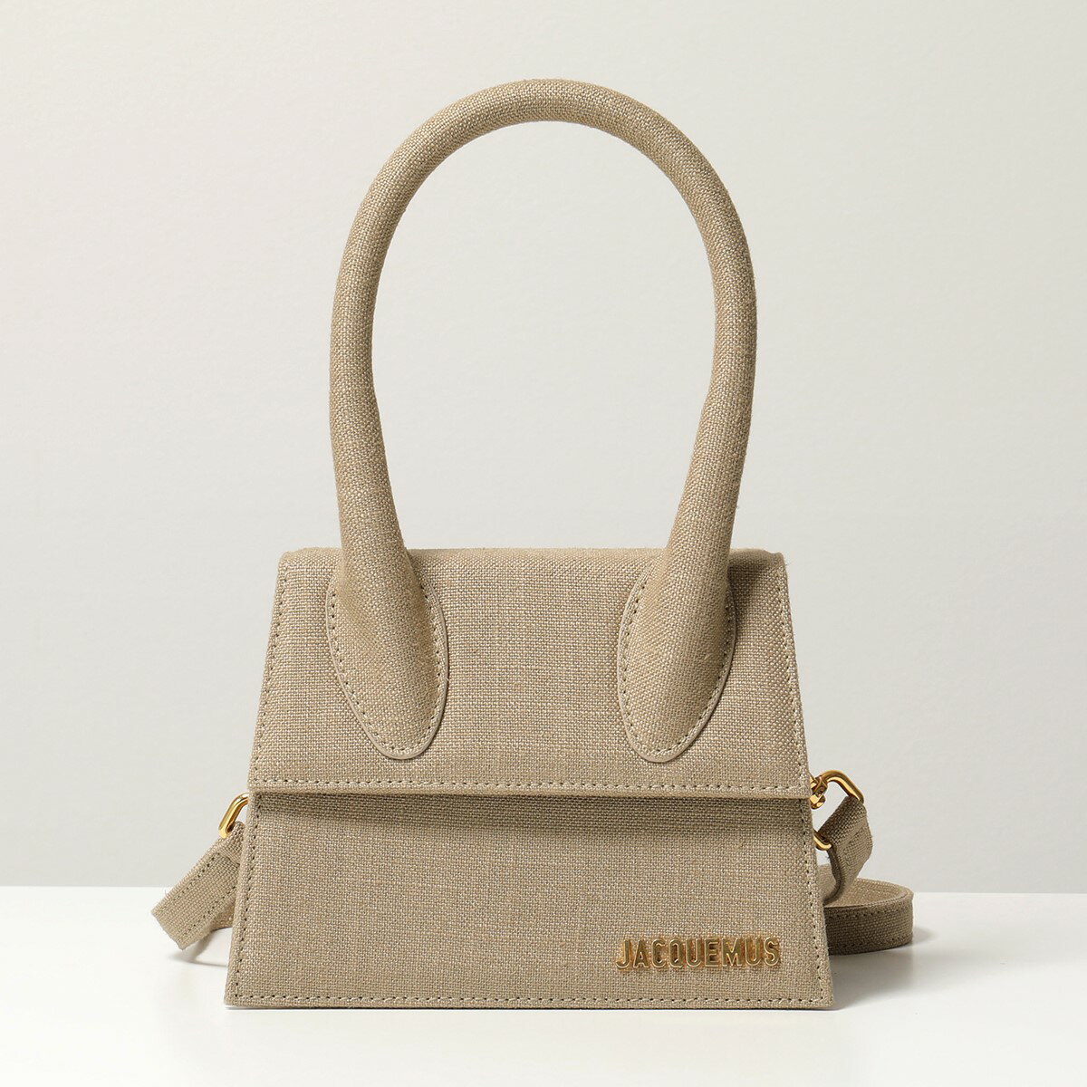 JACQUEMUS ジャックムス 211BA02 211 LE CHIQUITO MOYEN ショルダーバッグ ポシェット ハンドバッグ ミニバッグ ロゴ 鞄 325170/DARK-BEIGE レディースのサムネイル