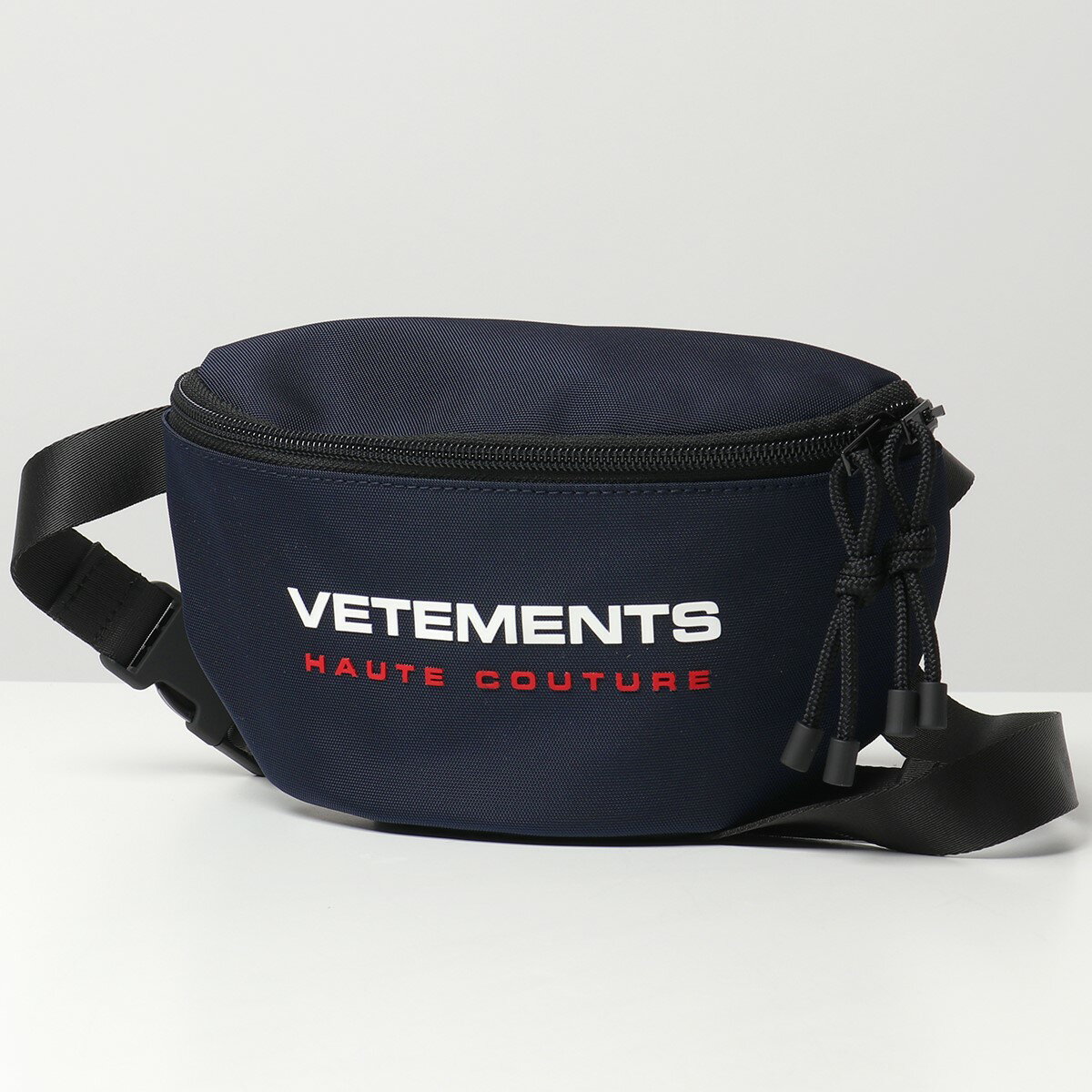 VETEMENTS ヴェトモン UE51BA100N Logo Haute Couture Fanny Pack ベルトバッグ ボディバッグ ウエストポーチ ロゴ 鞄 Navy メンズ【cp_twen】