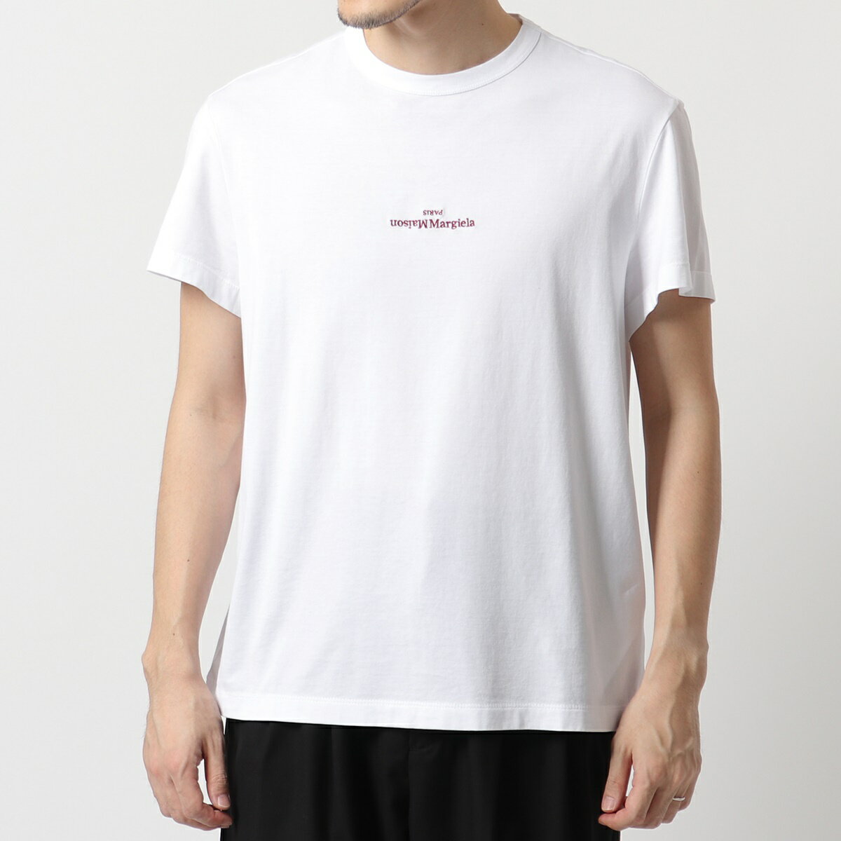 MAISON MARGIELA メゾンマルジェラ 10 S30GC0701 S22816 ディストーテッド ちびロゴT 半袖 Tシャツ カットソー 100 メンズのサムネイル