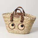 ANYA HINDMARCH アニヤハインドマーチ 155120 SMALL BASKET PAPER EYES カゴバッグ かご バスケット ハンドバッグ 鞄 NATURAL レディース