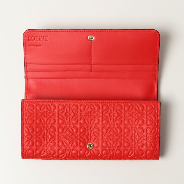 【ポイント10倍対象!31日(火)9時59分迄】LOEWE ロエベ 107.55.F11 CONTINENTAL WALLET アナグラム レザー 二つ折り長財布 7931/PRIMARY レディース【PT_10】
