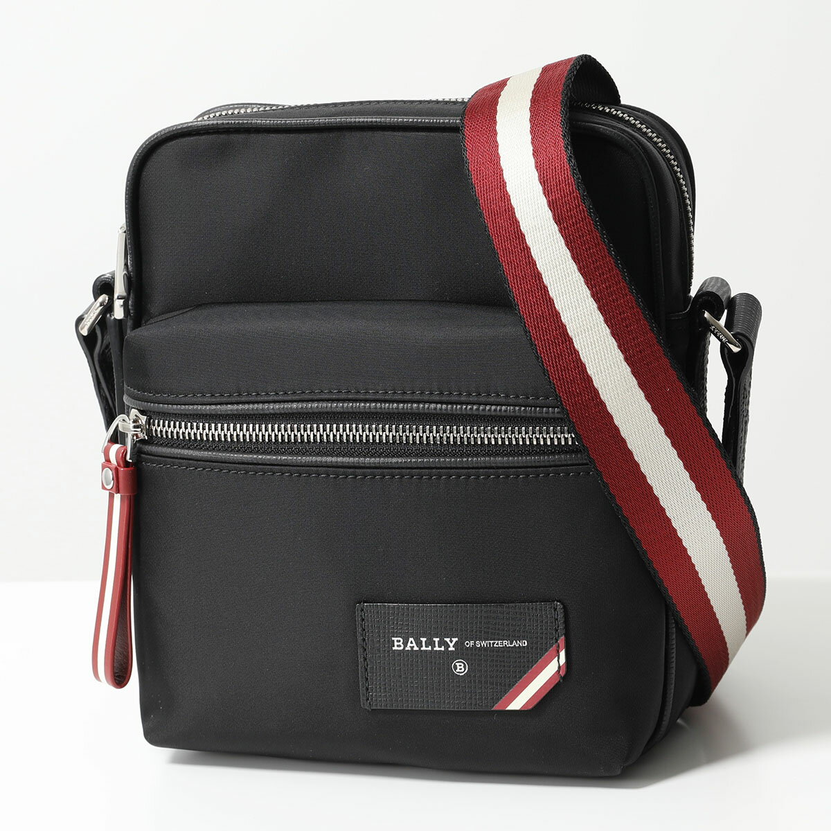 BALLY バリー FAARA 6228740 クロスボディバッグ ショルダーバッグ ナイロン ロゴパッチ 鞄 00/BLACK メンズ 1