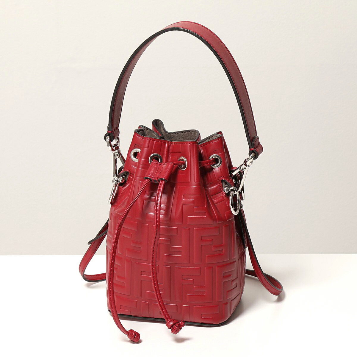 FENDI フェンディ 巾着バッグ MON TRESOR モントレゾール 8BS010 A3ZG レディース レザー ショルダーバッグ ポシェット FF柄 ズッカ柄 鞄 F0KMGのサムネイル