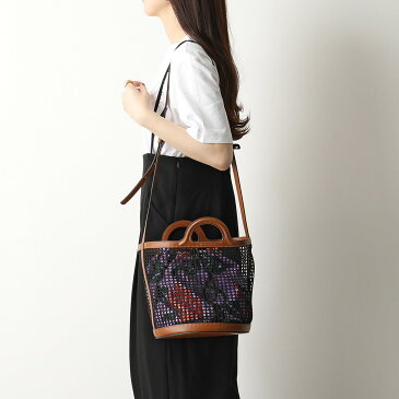【エントリーでポイント最大8倍!5日21時〜23時59分まで】MARNI マルニ SCMP0057Q0 P4175 プリントナイロン メッシュバッグ ハンドバッグ かごバッグ ショルダーバッグ 鞄 TRC40 レディース【2021ss】