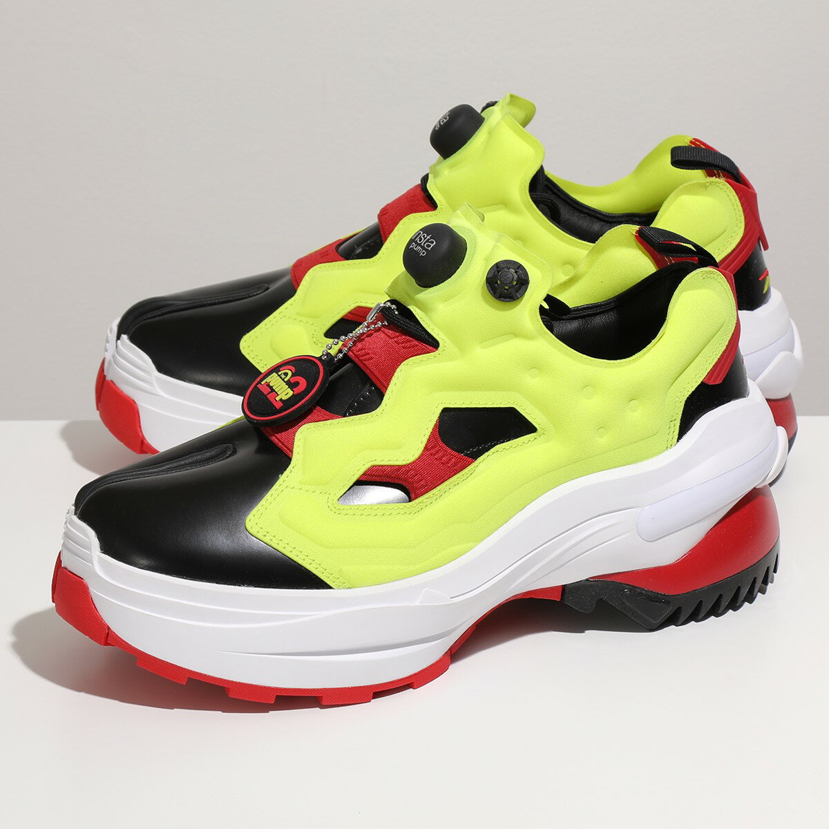 MAISON MARGIELA Reebok メゾンマルジェラ リーボック 22 S57WS0404 P3782 Tabi Instapump Fury Oxford コラボ 足袋 スニーカー 靴 H8378/BLACK-BLACK-VECRED メンズのサムネイル
